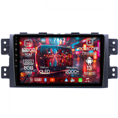 Kia - Navigatie dedicata KIA Borrego Mohave 2008-2012, 8GB RAM 128GB ROM, Octacore, Platforma 7862,Android 13, Display QLED 9”, Suporta camera 360º, DSP, Carplay&Android Auto, SIM 4G, Ventilator Activ