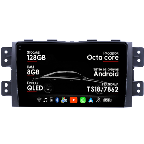 Navigatii Dedicate - Navigatie dedicata KIA Borrego Mohave 2008-2012, 8GB RAM 128GB ROM, Octacore, Platforma TS18, Android 14, Display QLED 9", Suporta camera 360", DSP, Carplay&Android Auto, SIM 4G, Ventilator Activ