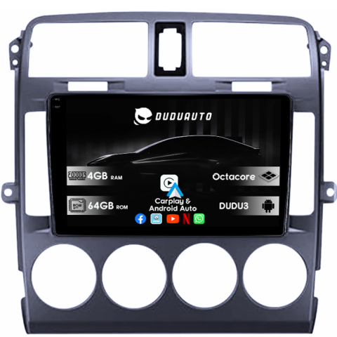 Navigatii Dedicate - Navigatie dedicata KIA Carnival 2002-2006 Black, DUDU3, 4GB RAM 64GB ROM, Octacore, Platforma 8581, Android, Display QLED 9", DSP, Carplay&AndroidAuto