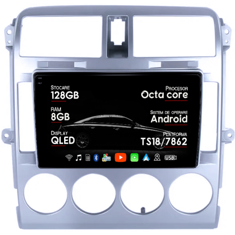 Navigatii Dedicate - Navigatie dedicata KIA Carnival 2002-2006, 8GB RAM 128GB ROM, Octacore, Platforma TS18, Android 14, Display QLED 9", Suporta camera 360", DSP, Carplay&Android Auto, SIM 4G, Ventilator Activ
