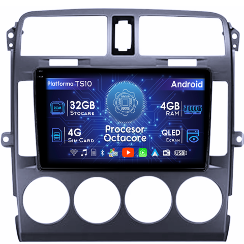 Carnival 2002-2006 - Navigatie dedicata KIA Carnival 2002-2006 Silver, 4GB RAM 32GB ROM, Octacore, Android 14, Display QLED 1K 9", DSP, Carplay&Android Auto, SIM 4G, Bluetooth, Ventilator Activ
