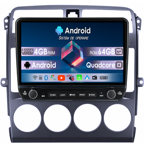 Carnival 2002-2006 - Navigatie dedicata Kia Carnival 2002-2006 Tesla cu butoane rotative model 2024, 4GB RAM 64GB ROM, Procesor Quadcore, Android 14, Display QLED 10", DSP, Carplay&Android Auto