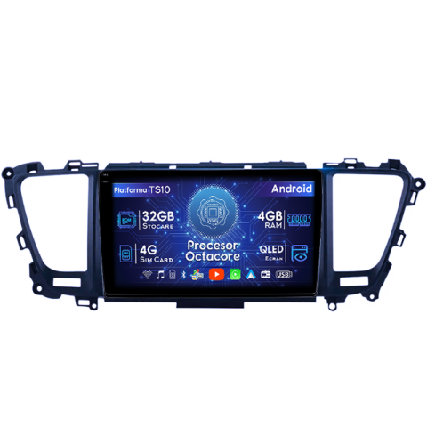 Carnival 2014-2020 - Navigatie dedicata KIA Carnival 2014-2016/2017-2020, 4GB RAM 32GB ROM, Octacore, Android 14, Display QLED 1K 9", DSP, Carplay&Android Auto, SIM 4G, Bluetooth, Ventilator Activ