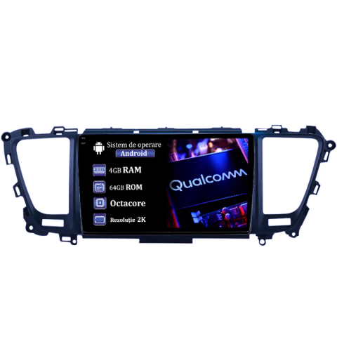 Carnival 2014-2020 - Navigatie dedicata KIA Carnival 2014-2016/2017-2020, 4GB RAM 64GB ROM, Procesor Qualcomm Octacore, Android 14, Rezolutie 2K, Display QLED 9", DSP, Carplay&Android Auto, SIM 4G