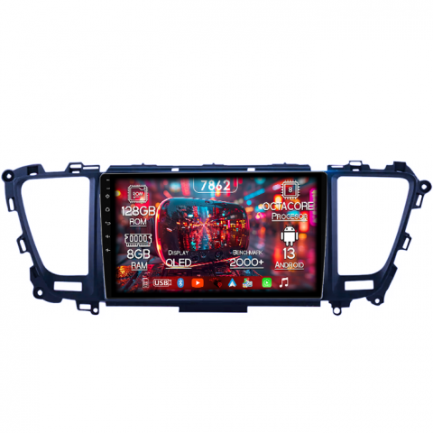 Kia - Navigatie dedicata KIA Carnival 2014-2016/2017-2020, 8GB RAM 128GB ROM, Octacore, Platforma 7862,Android 13, Display QLED 9”, Suporta camera 360º, DSP, Carplay&Android Auto, SIM 4G, Ventilator Activ2G