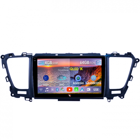 Carnival 2014-2020 - Navigatie dedicata KIA Carnival 2014-2020, 4GB RAM 64GB ROM, Octacore, Android 14, Display QLED 1K 9", Carplay&Android Auto, SIM 4G, Ventilator Activ
