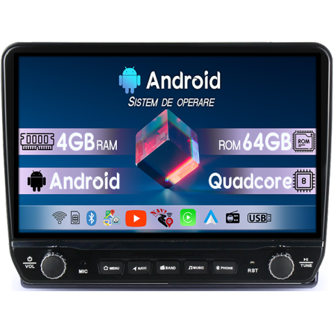 Navigatii Dedicate - Navigatie dedicata Kia Ceed 2006-2012 Tesla cu butoane rotative model 2024, 4GB RAM 64GB ROM, Procesor Quadcore, Android 14, Display QLED 10", DSP, Carplay&Android Auto