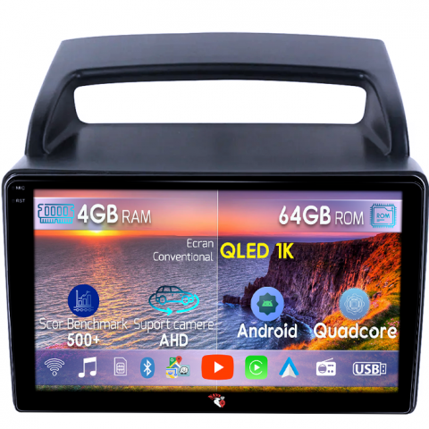 Kia - Navigatie dedicata KIA Carnival VQ 2006-2014, 4GB RAM 64GB ROM, Octacore, Android 14, Display QLED 1K 9", Carplay&Android Auto, SIM 4G, Ventilator Activ