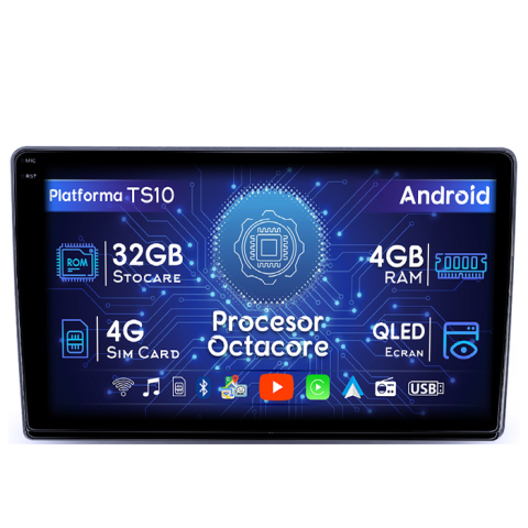 Kia Ceed 2006-2012 - Navigatie dedicata Kia Ceed 2006-2012, 4GB RAM 32GB ROM, Octacore, Android 14, Display QLED 1K 9", DSP, Carplay&Android Auto, SIM 4G, Bluetooth, Ventilator Activ