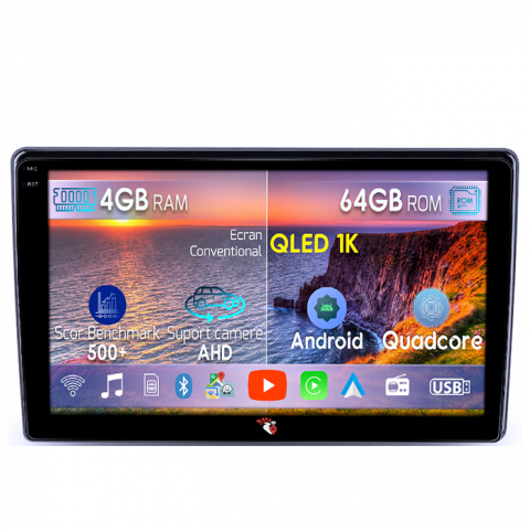 Kia Ceed 2006-2012 - Navigatie dedicata Kia Ceed 2006-2012, 4GB RAM 64GB ROM, Octacore, Android 14, Display QLED 1K 9", Carplay&Android Auto, SIM 4G, Ventilator Activ