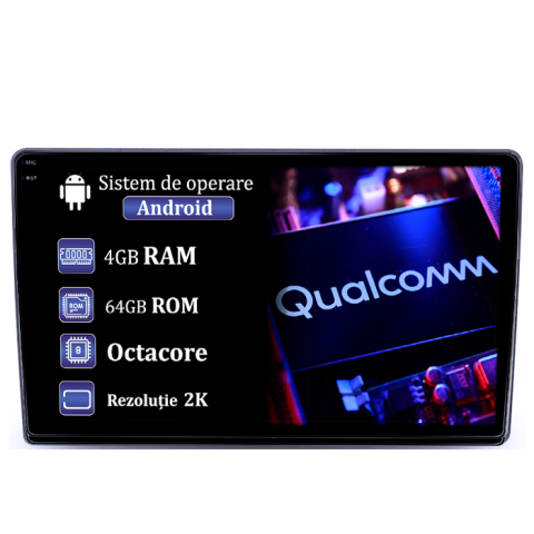 Kia Ceed 2006-2012 - Navigatie dedicata Kia Ceed 2006-2012, 4GB RAM 64GB ROM, Procesor Qualcomm Octacore, Android 14, Rezolutie 2K, Display QLED 9", DSP, Carplay&Android Auto, SIM 4G