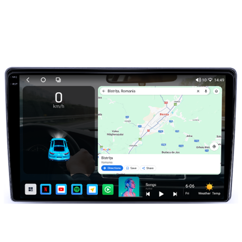 Navigatie dedicata Kia Ceed 2006-2012, 4GB RAM 64GB ROM, Procesor Qualcomm Octacore, Android 14, Rezolutie 2K, Display QLED 9", DSP, Carplay&Android Auto, SIM 4G [1]