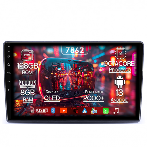 Kia - Navigatie dedicata Kia Ceed 2006-2012, 8GB RAM 128GB ROM, Octacore, Platforma 7862,Android 13, Display QLED 9”, Suporta camera 360º, DSP, Carplay&Android Auto, SIM 4G, Ventilator Activ