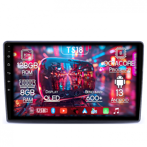Kia Ceed 2006-2012 - Navigatie dedicata Kia Ceed 2006-2012, 8GB RAM 128GB ROM, Octacore, Platforma TS18, Android 13, Display QLED 9”, Suporta camera 360º, DSP, Carplay&Android Auto, SIM 4G, Ventilator Activ