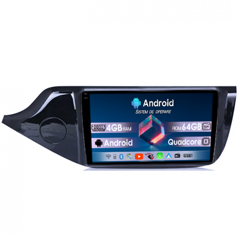 Ceed (2012-2020) - Navigatie dedicata Kia Ceed 2012-2020, 4GB RAM 64GB ROM, Quad Core, Display 9" QLED 1K, Carplay, Android 14, Bluetooth, Magazin Play, Suport Camere AHD