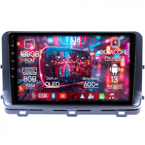 Kia - Navigatie dedicata KIA Ceed 2018- 2022, 8GB RAM 128GB ROM, Octacore, Platforma TS18, Android 13, Display QLED 10”, Suporta camera 360º, DSP, Carplay&Android Auto, SIM 4G, Ventilator Activ