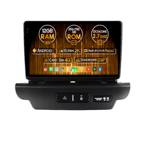 Kia Ceed 2018-2022 - Navigatie dedicata KIA Ceed 2018- 2022 Avarii, 12GB RAM 256GB ROM, Android 13, Rezolutie 2K, Display QLED, 10", DSP, Carplay, Android Auto, Internet, Youtube, Waze
