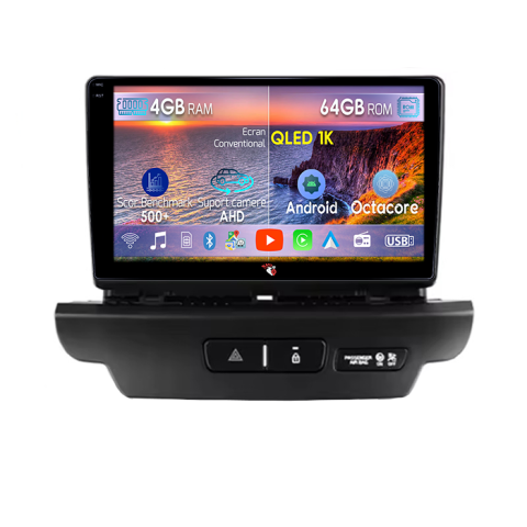 Kia Ceed 2018-2022 - Navigatie dedicata KIA Ceed 2018- 2022 Avarii, 4GB RAM 64GB ROM, Octacore, Android 14, Display QLED  10", Carplay&Android Auto, SIM 4G, Ventilator Activ
