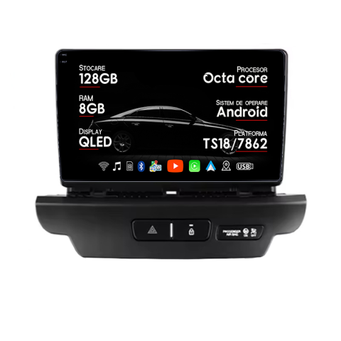 Kia Ceed 2018-2022 - Navigatie dedicata KIA Ceed 2018- 2022 Avarii, 8GB RAM 128GB ROM, Octacore, Platforma TS18, Android 14, Display QLED 10", Suporta camera 360", DSP, Carplay&AndroidAuto