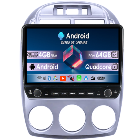 Cerato 2005-2006 - Navigatie dedicata Kia Cerato 2005-2006 Tesla cu butoane rotative model 2024, 4GB RAM 64GB ROM, Procesor Quadcore, Android 14, Display QLED 10", DSP, Carplay&Android Auto