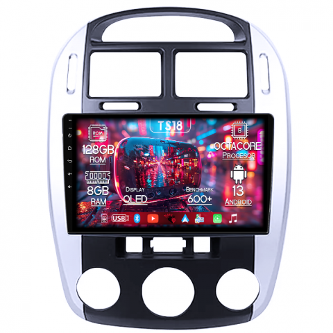 Cerato 2004-2008 - Navigatie dedicata Kia Cerato 2004-2008, 8GB RAM 128GB ROM, Octacore, Platforma TS18, Android 13, Display QLED 9”, Suporta camera 360º, DSP, Carplay&Android Auto, SIM 4G, Ventilator Activ