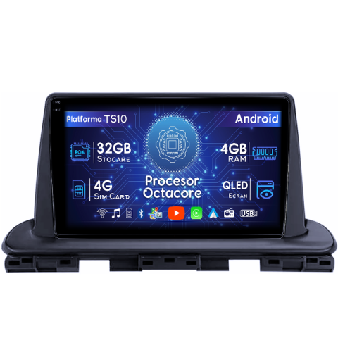 Kia Cerato 2018-2021 - Navigatie dedicata Kia Cerato 2018-2021, 4GB RAM 32GB ROM, Octacore, Android 14, Display QLED 1K 9", DSP, Carplay&Android Auto, SIM 4G, Bluetooth, Ventilator Activ