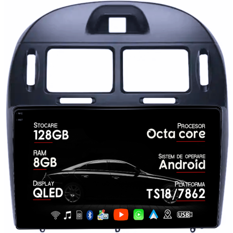 Navigatii Dedicate - Navigatie dedicata KIA Cerato Foret 2017, 8GB RAM 128GB ROM, Octacore, Platforma TS18, Android 14, Display QLED 10", Suporta camera 360", DSP, Carplay&Android Auto, SIM 4G, Ventilator Activ