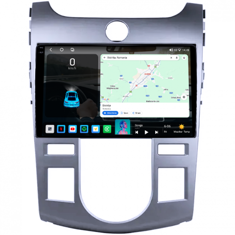 Navigatie dedicata Kia Forte Cerato 2008-2013, Black, 4GB RAM 64GB ROM, Octacore, Android 14, Display QLED 1K 9", Carplay&Android Auto, SIM 4G, Ventilator Activ [1]
