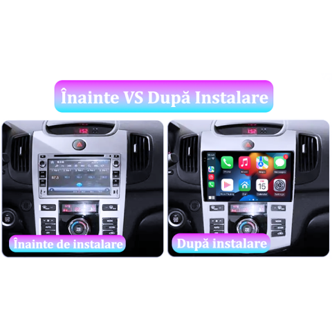 Navigatie dedicata Kia Forte Cerato 2008-2013, Silver, 4GB RAM 64GB ROM, Procesor Qualcomm Octacore, Android 14, Rezolutie 2K, Display QLED 9", DSP, Carplay&Android Auto, SIM 4G [5]