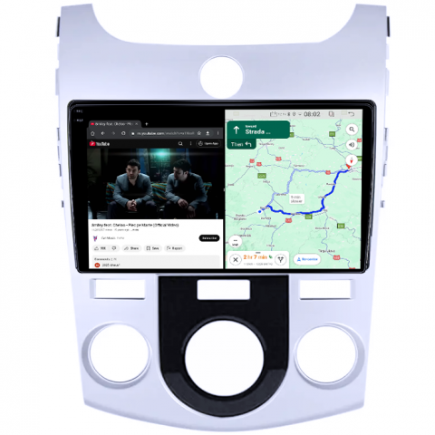 Navigatie dedicata Kia Forte Cerato 2008-2013, Silver, 4GB RAM 64GB ROM, Quad Core, Display 9" QLED 1K, Carplay, Android 14, Bluetooth, Magazin Play, Suport Camere AHD [5]