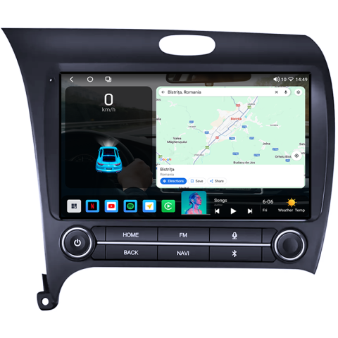 Navigatie dedicata KIA K3 2013-2018, 8GB RAM 128GB ROM, Octacore, Platforma TS18, Android 14, Display QLED 9", Suporta camera 360", DSP, Carplay&Android Auto, SIM 4G, Ventilator Activ [5]