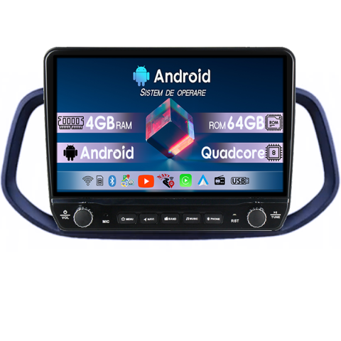 Navigatii Dedicate - Navigatie dedicata Kia KX3 2014-2016 Tesla cu butoane rotative model 2024, 4GB RAM 64GB ROM, Procesor Quadcore, Android 14, Display QLED 10", DSP, Carplay&Android Auto