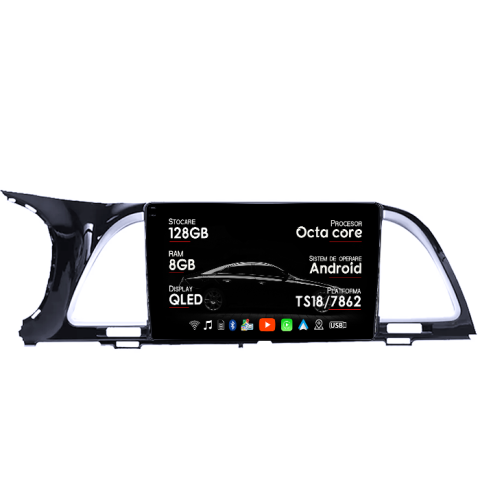 Kia K4 2014 - Navigatie dedicata Kia K4 2014, 8GB RAM 128GB ROM, Octacore, Platforma TS18, Android 14, Display QLED 9", Suporta camera 360", DSP, Carplay&Android Auto, SIM 4G, Ve