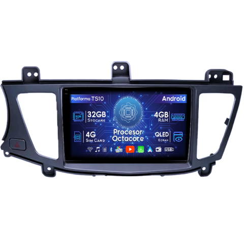 K7 Cadenza 2013-2017 - Navigatie dedicata Kia K7 Cadenza 2011-2012, 4GB RAM 32GB ROM, Octacore, Android 14, Display QLED 1K 9", DSP, Carplay&Android Auto, SIM 4G, Bluetooth, Ventilator Activ
