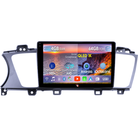 K7 Cadenza 2013-2017 - Navigatie dedicata Kia K7 Cadenza 2013-2017, 4GB RAM 64GB ROM, Octacore, Android 14, Display QLED 9", DSP, Carplay&Android Auto, SIM 4G, Ventilator Activ
