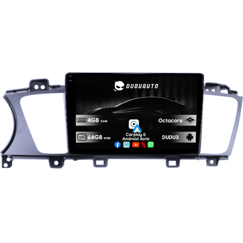 Navigatii Dedicate - Navigatie dedicata Kia K7 Cadenza 2013-2017, DUDU3, 4GB RAM 64GB ROM, Octacore, Platforma 8581, Android, Display QLED 9", DSP, Carplay&AndroidAuto
