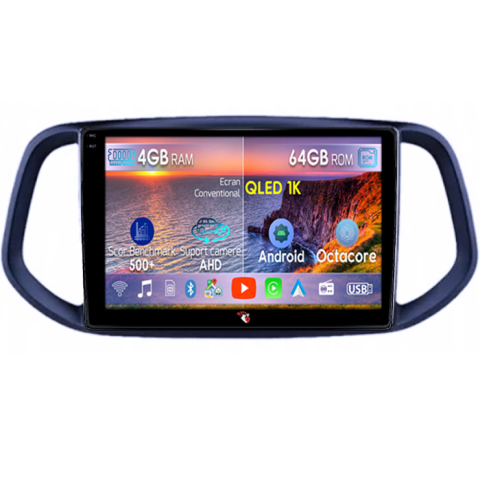 KX3 2014-2016 - Navigatie dedicata Kia KX3 2014-2016 , 4GB RAM 64GB ROM, Octacore, Android 14, Display QLED 10", DSP, Carplay&Android Auto, SIM 4G, Ventilator Activ