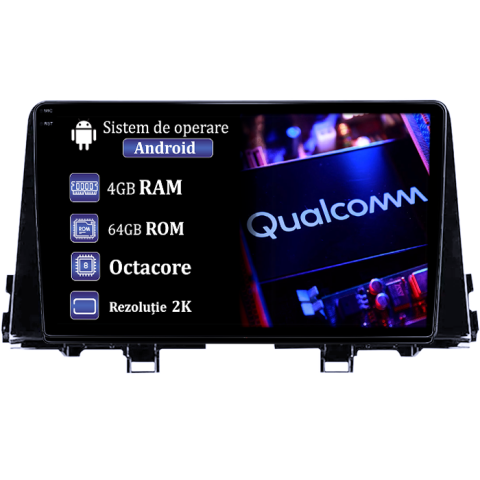 Morning Picanto 2017-2020 - Navigatie dedicata KIA Morning picanto 2017-2020, 4GB RAM 64GB ROM, Procesor Qualcomm Octacore, Android 14, Rezolutie 2K, Display QLED 9", DSP, Carplay&Android Auto, SIM 4G