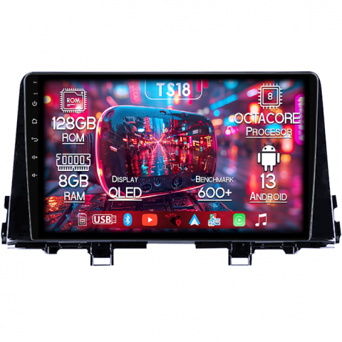 Morning Picanto 2017-2020 - Navigatie dedicata KIA Morning picanto 2017-2020, 8GB RAM 128GB ROM, Octacore, Platforma TS18, Android 13, Display QLED 9”, Suporta camera 360º, DSP, Carplay&Android Auto, SIM 4G, Ventilator Activ