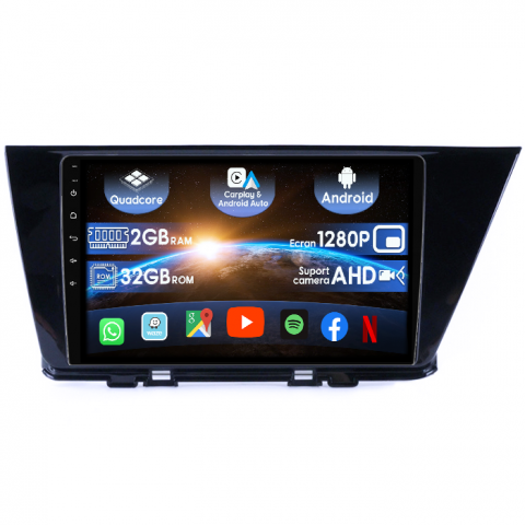 Niro 2016-2019 - (Resigilata) Navigatie dedicata Kia Niro 2016-2019,2GB RAM 32GB ROM, Quad Core, Display 9" IPS Full HD, Carplay&Android Auto, Android 14, Suport camere AHD