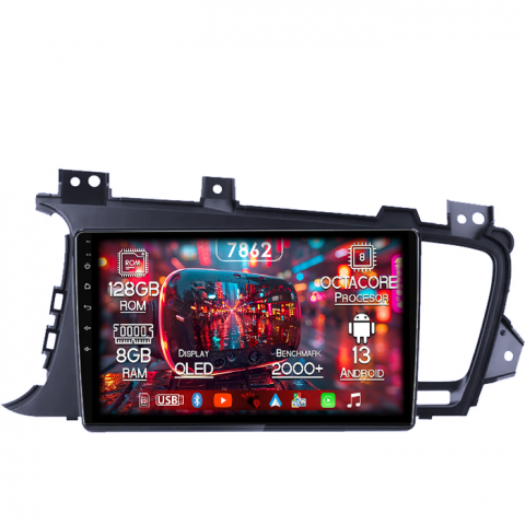 Kia - Navigatie dedicata Kia Optima 2011-2014, 8GB RAM 128GB ROM, Octacore, Platforma 7862,Android 13, Display QLED 9”, Suporta camera 360º, DSP, Carplay&Android Auto, SIM 4G, Ventilator Activ