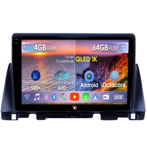 Optima 4 JF 2015-2020 - Navigatie dedicata KIA Optima 4 JF 2015-2020, 4GB RAM 64GB ROM, Octacore, Android 14, Display QLED  10", Carplay&Android Auto, SIM 4G, Ventilator Activ