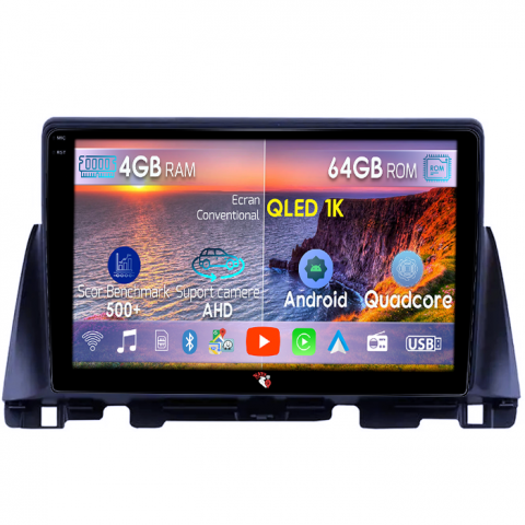 Optima 4 JF 2015-2020 - Navigatie dedicata KIA Optima 4 JF 2015-2020, 4GB RAM 64GB ROM, Octacore, Android 14, Display QLED 1K 10", Carplay&Android Auto, SIM 4G, Ventilator Activ