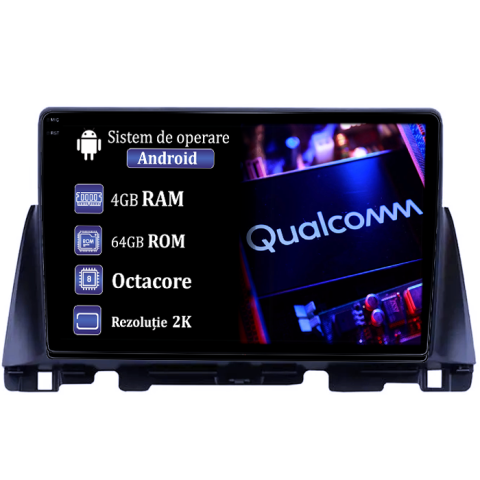 Optima 4 JF 2015-2020 - Navigatie dedicata KIA Optima 4 JF 2015-2020, 4GB RAM 64GB ROM, Procesor Qualcomm Octacore, Android 14, Rezolutie 2K, Display QLED 10", DSP, Carplay&Android Auto, SIM 4G