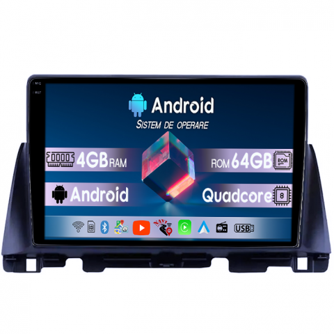 Navigatie dedicata KIA Optima 4 JF 2015-2020, 4GB RAM 64GB ROM, Quad Core, Display 10" QLED 1K, Carplay, Android 14, Bluetooth, Magazin Play, Suport Camere AHD [2]