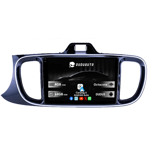 Navigatii Dedicate - Navigatie dedicata Kia Pegas 2018-2020, DUDU3, 4GB RAM 64GB ROM, Octacore, Platforma 8581, Android, Display QLED 9", DSP, Carplay&AndroidAuto