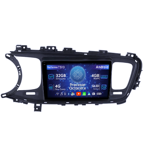 Optima K5 2013- 2015 - Navigatie dedicata Kia Optima K5 2013-2015, Black, 4GB RAM 32GB ROM, Octacore, Android 14, Display QLED 1K 9", DSP, Carplay&Android Auto, SIM 4G, Bluetooth, Ventilator Activ