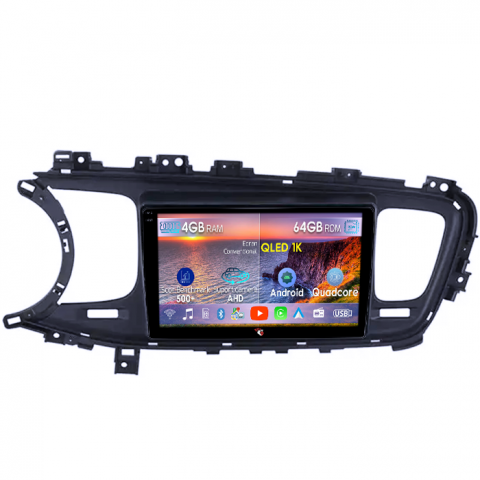 Optima K5 2013- 2015 - Navigatie dedicata Kia Optima K5 2013-2015, Black, 4GB RAM 64GB ROM, Octacore, Android 14, Display QLED 1K 9", Carplay&Android Auto, SIM 4G, Ventilator Activ