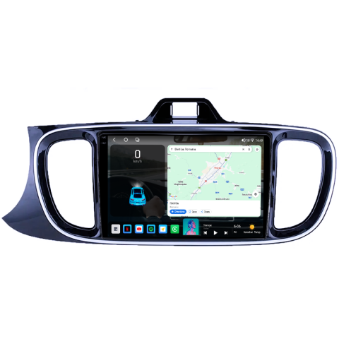 Navigatie dedicata Kia Pegas 2018-2020, 4GB RAM 32GB ROM, Octacore, Android 14, Display QLED 1K 9", DSP, Carplay&Android Auto, SIM 4G, Bluetooth, Ventilator Activ [2]
