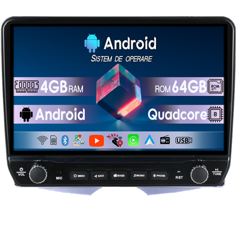 Picanto 2004-2011 - Navigatie dedicata Kia Picanto 2007-2011 Tesla cu butoane rotative model 2024, 4GB RAM 64GB ROM, Procesor Quadcore, Android 14, Display QLED 10", DSP, Carplay&Android Auto